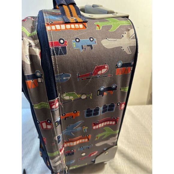 Pottery barn kids boys travel bag vehicle print rollers handle - Picture 3 of 15
